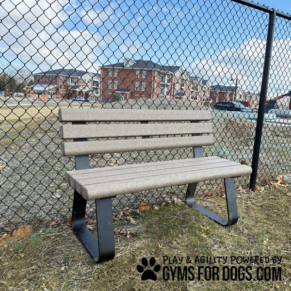 4 ft trail bench w back surface mount gyms for dogs - The Pet Waste Station 4 ft trail bench w back surface mount gyms for dogs