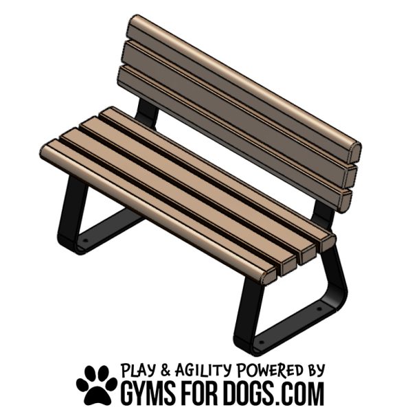 Surface Mount Trail Bench Nutmeg - The Pet Waste Station Surface Mount Trail Bench Nutmeg