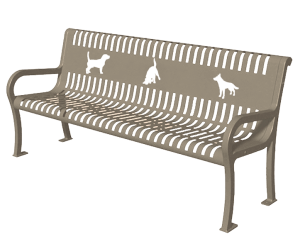 three dog bench beige 1 - The Pet Waste Station three dog bench beige 1