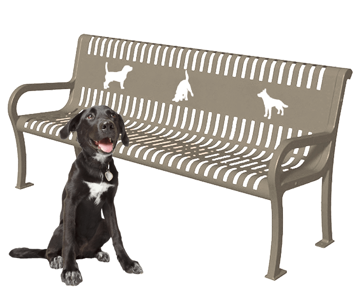 three dog bench main image